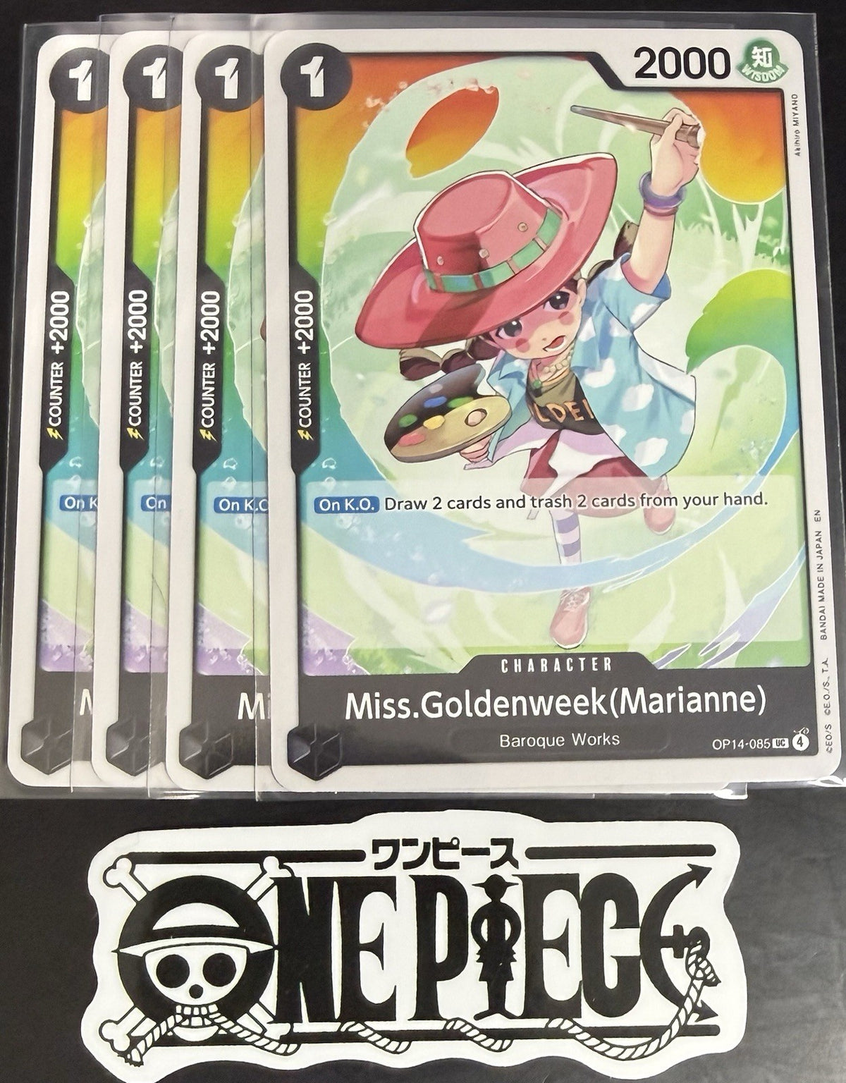 4x One Piece OP14-085 UC - Miss.Goldenweek... - EN - Regular - Play Set - NM/M