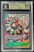 BGS 9.5 One Piece OP04-028 R* Diamante Parallel - English - Kingdoms of Intrigue