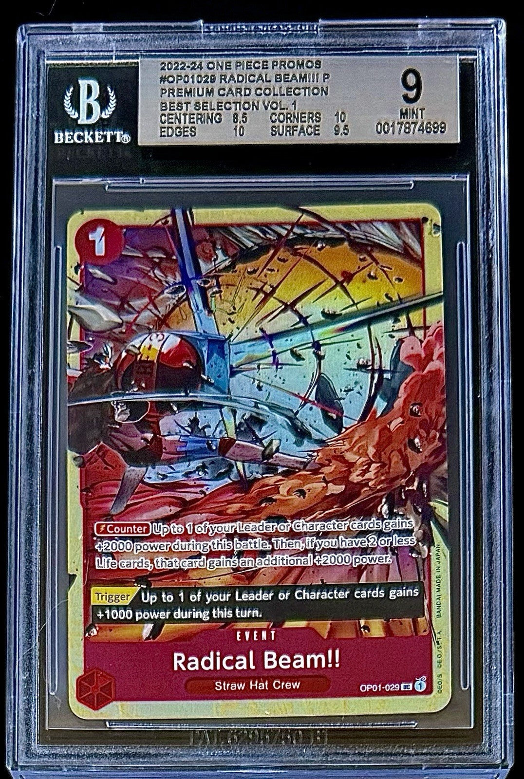 BGS 9 One Piece OP01-029 UC - Radical Beam!! - EN - Foil - Best Selection Vol. 1