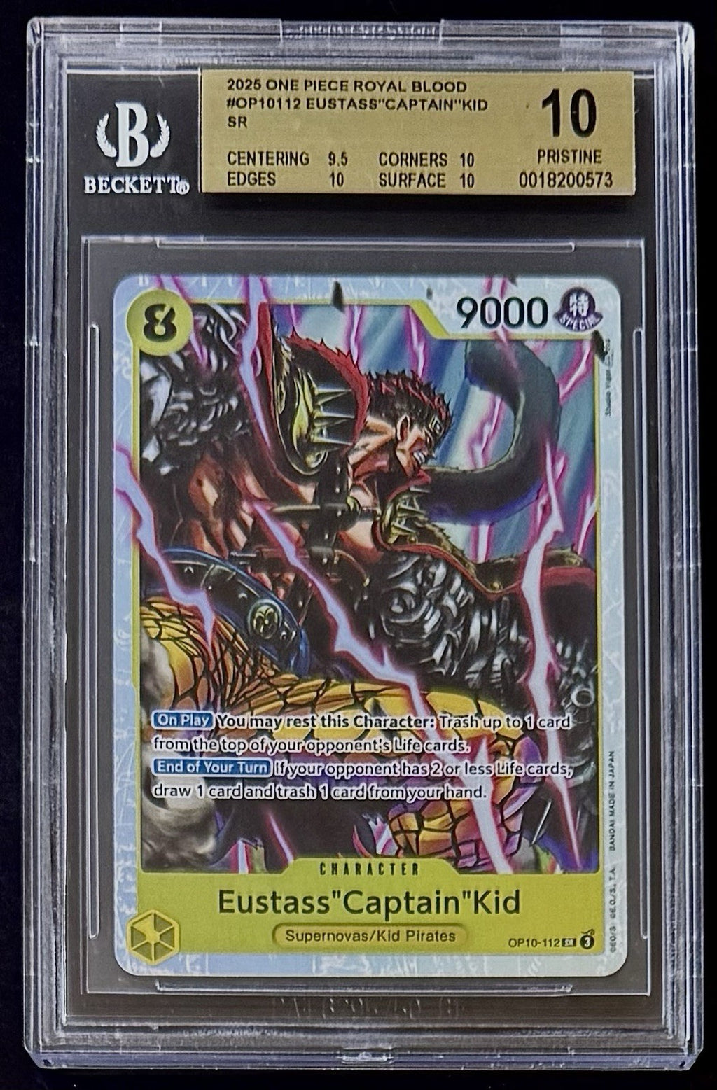 BGS 10 One Piece OP10-112 SR - Eustass"Captain"Kid - EN - Royal Blood - Foil