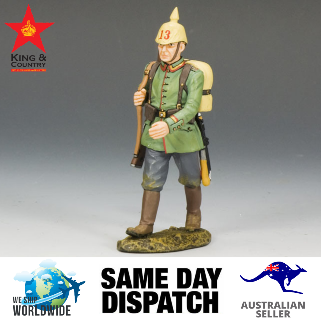 King & Country FW110 Marching Rifleman w/Helmut MIB Retired