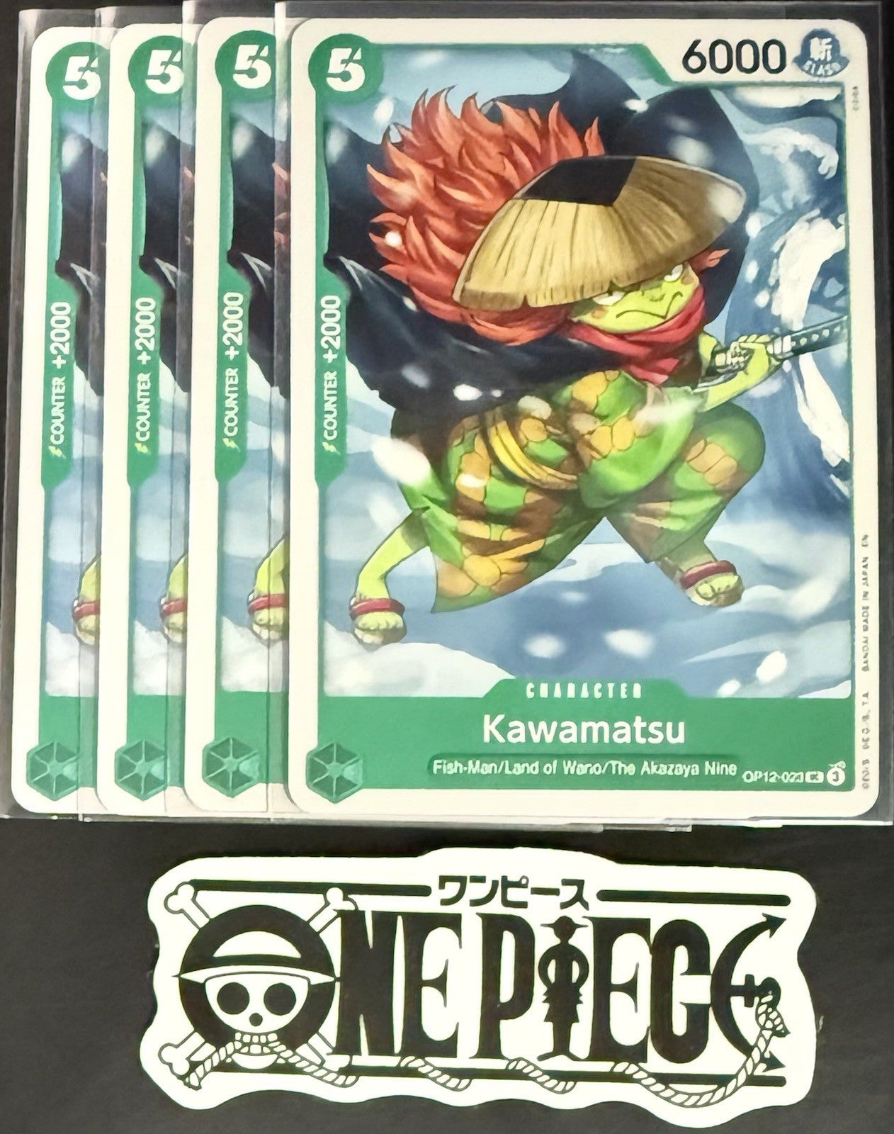 4 x One Piece OP12-023 UC Kawamatsu - ENG - Regular - Playset - NM/M