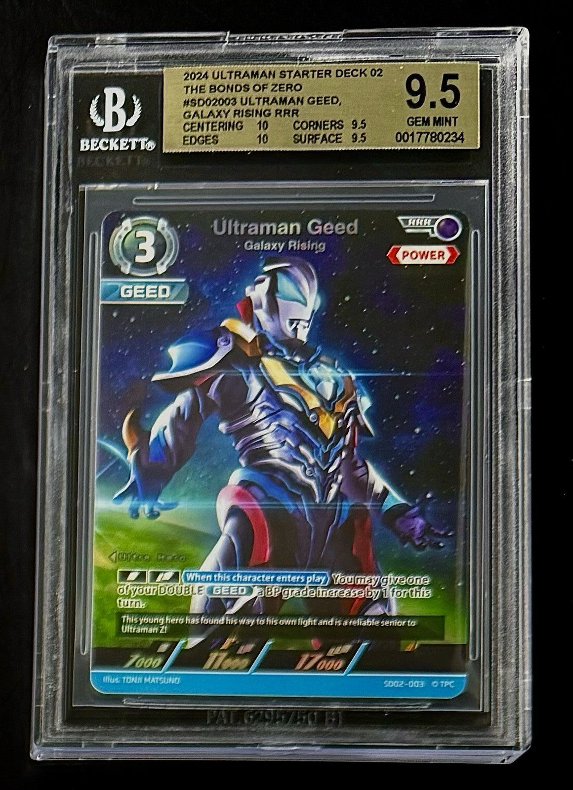 BGS 9.5 2024 Ultraman SD02-003 Ultraman Geed - Starter Deck 02 - Foil - Graded