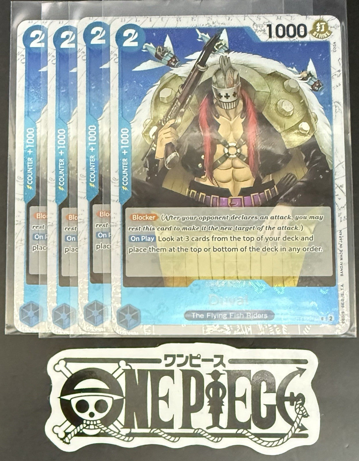 4x One Piece ST12-014 C Duval - ENG - Flag Foil - Playset - TCG - NM/M