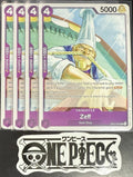 4 x One Piece OP12-072 UC Zeff - ENG - Regular - Playset - NM/M