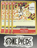 4x One Piece OP03-019 C Fiery Doll - English - Regular - Playset - TCG - NM/M