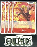 4x One Piece ST10-004 C - Sanji - EN - Regular - Playset - LD01 - TCG - NM/M