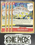4x One Piece OP10-020 UC Gum-Gum UFO - ENG - Regular - Playset - TCG - NM/M