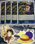 4x One Piece OP05-055 R X.Drake - English - Foil - Playset - TCG - NM/M