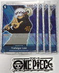 4x One Piece  ST03-008 C Trafalgar Law - Flag Foil - English - Playset -TCG-NM/M