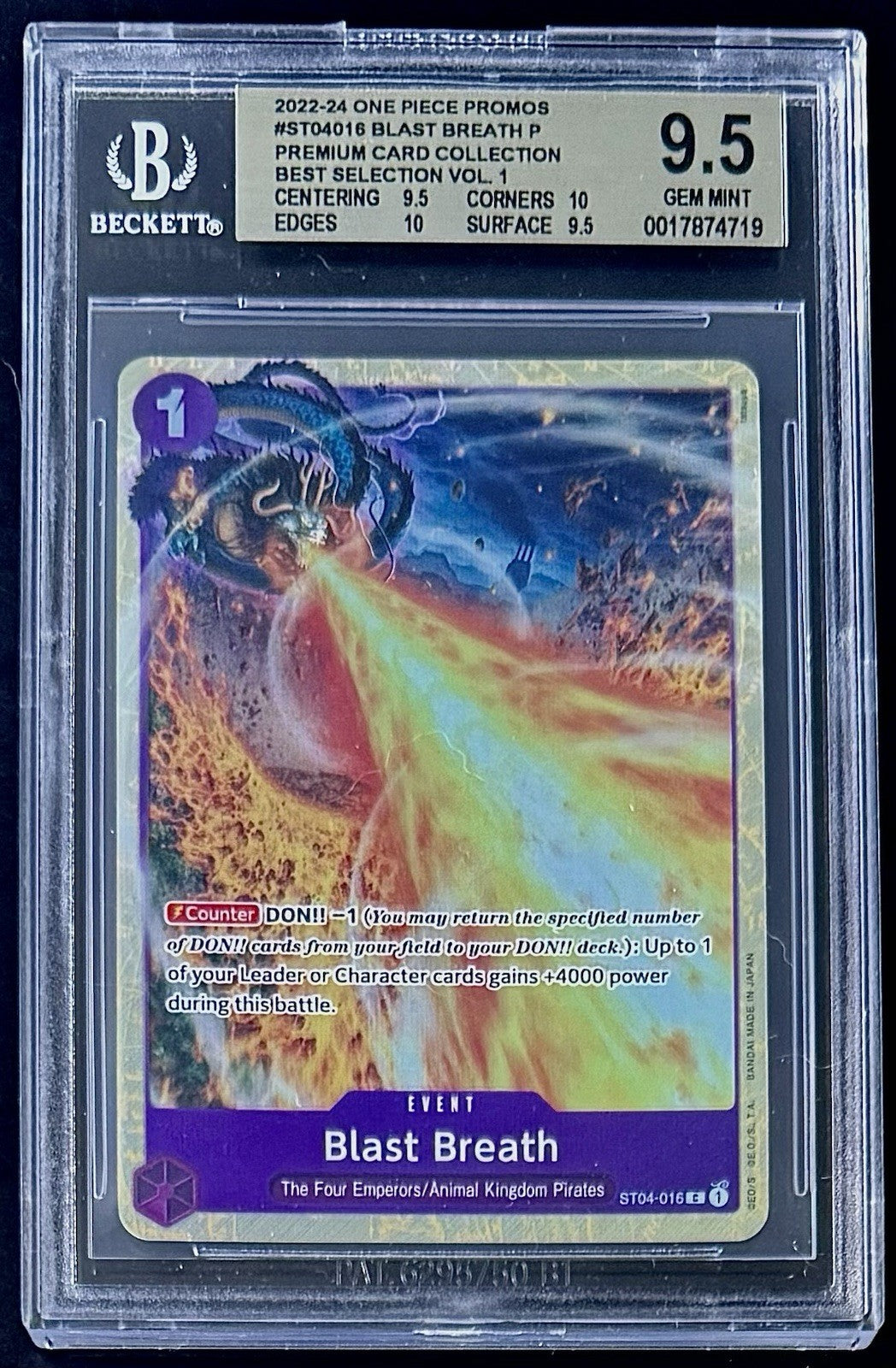 BGS 9.5 One Piece ST04-016 C - Blast Breath - EN - Foil - Best Selection Vol.1