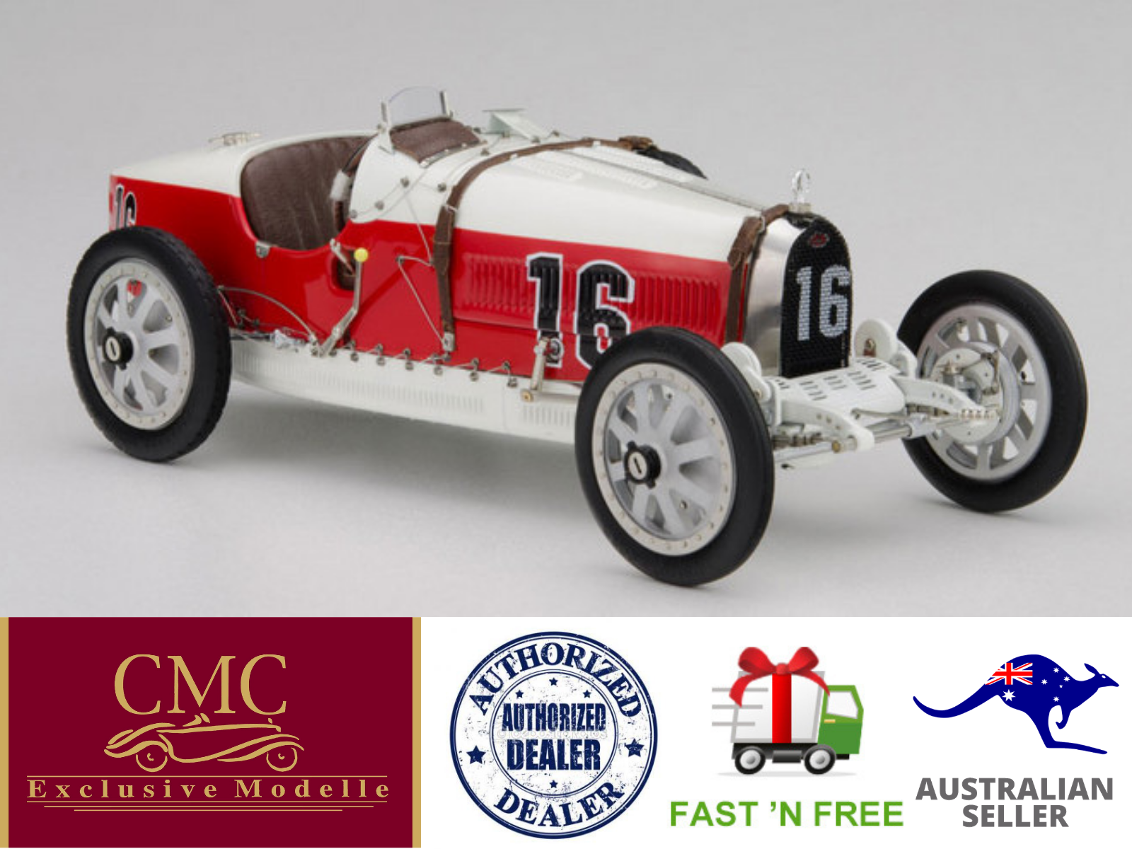 CMC M-100-007 Bugatti T35, 1924 Nation Colour Project Series - Monaco,  1:18