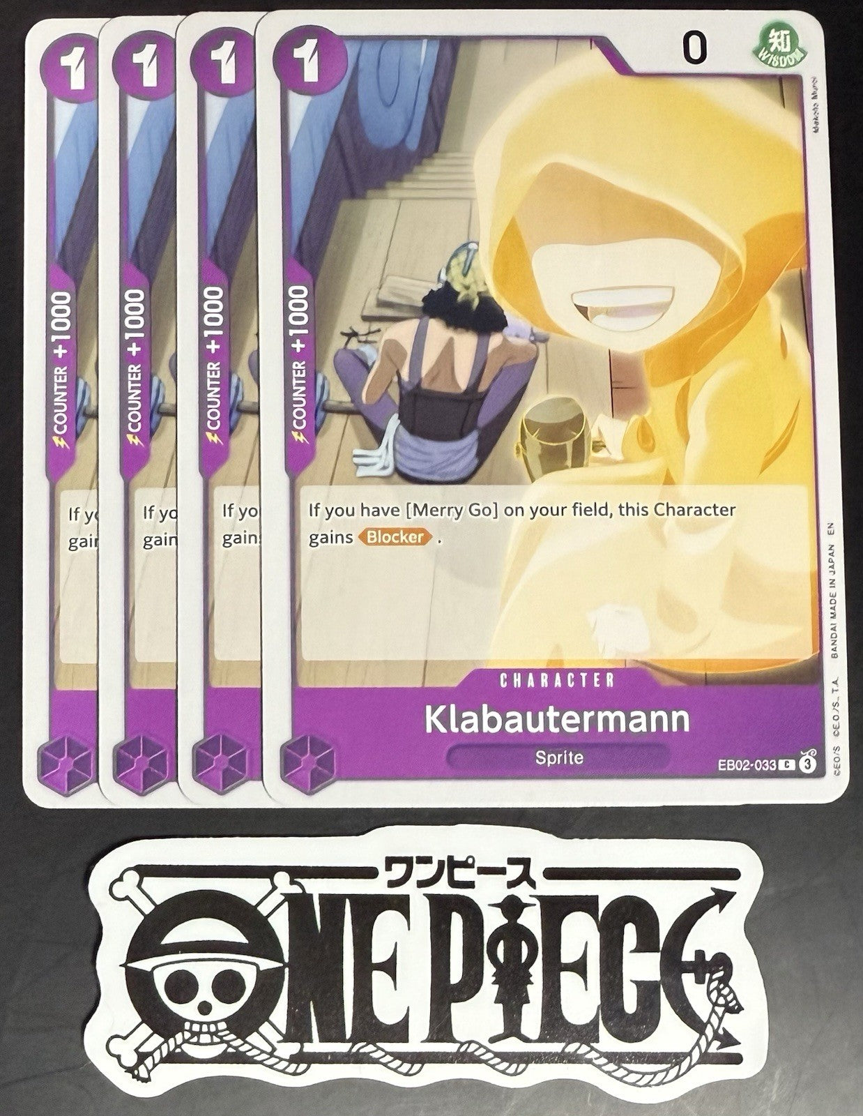 4x One Piece EB02-033 C Klabauterman - English - Regular - Play Set - TCG - NM/M