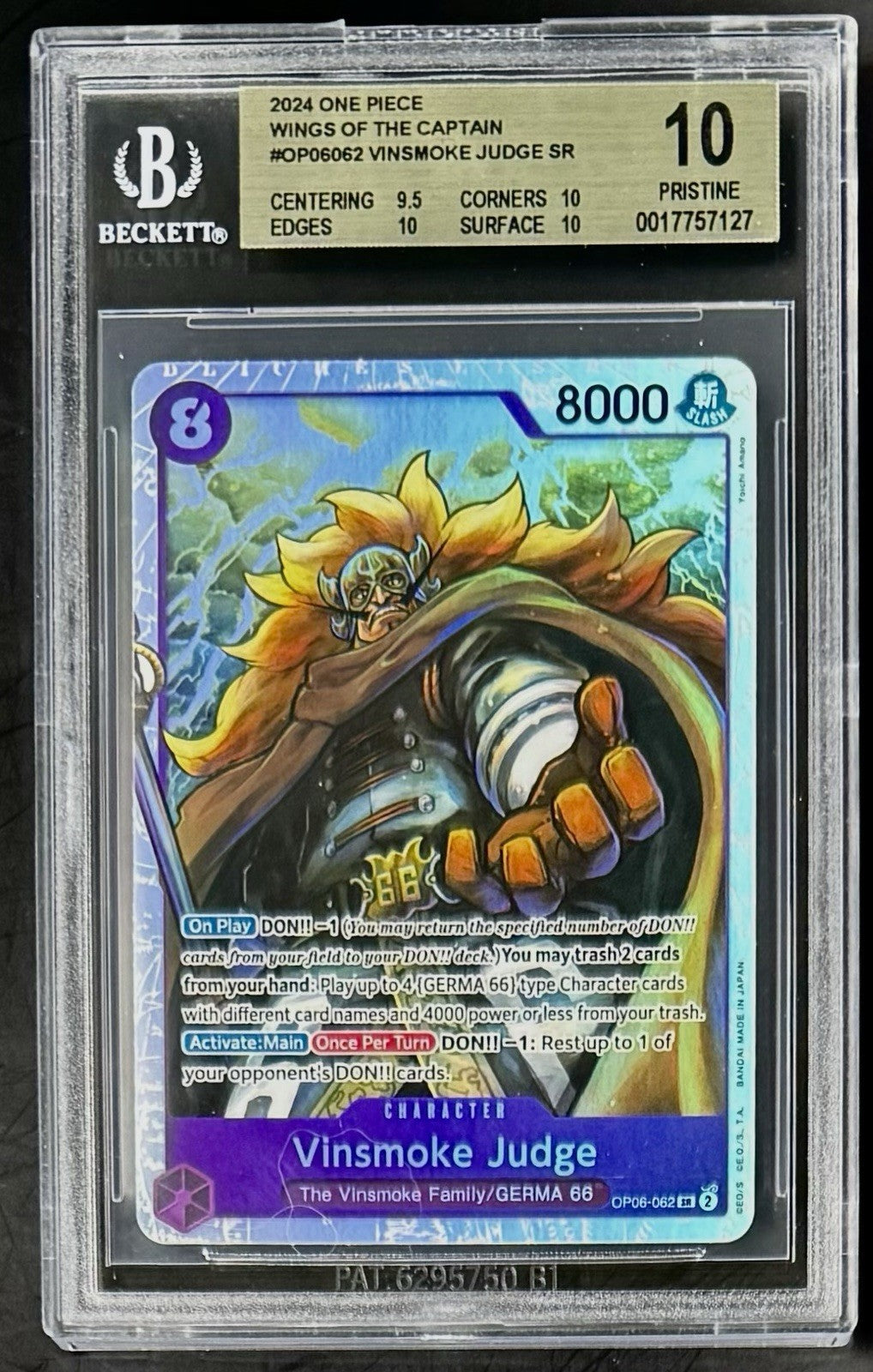 BGS 10 One Piece OP06-062 SR Vinsmoke Judge - English - Wings of the Captain