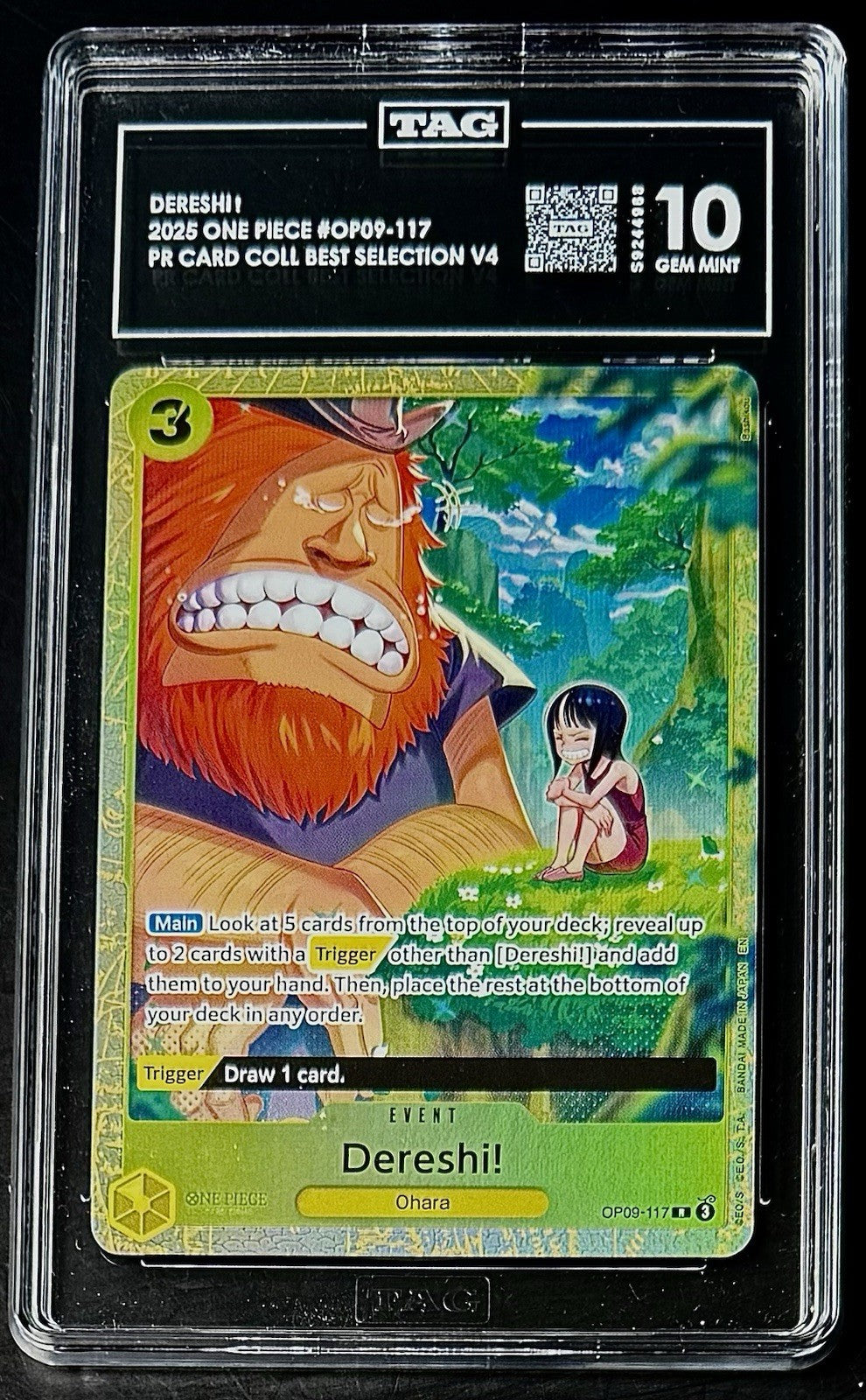 TAG 10 One Piece OP09-117 R Dereshi! - Alt Art - EN - Foil - Best Vol.4 - Graded