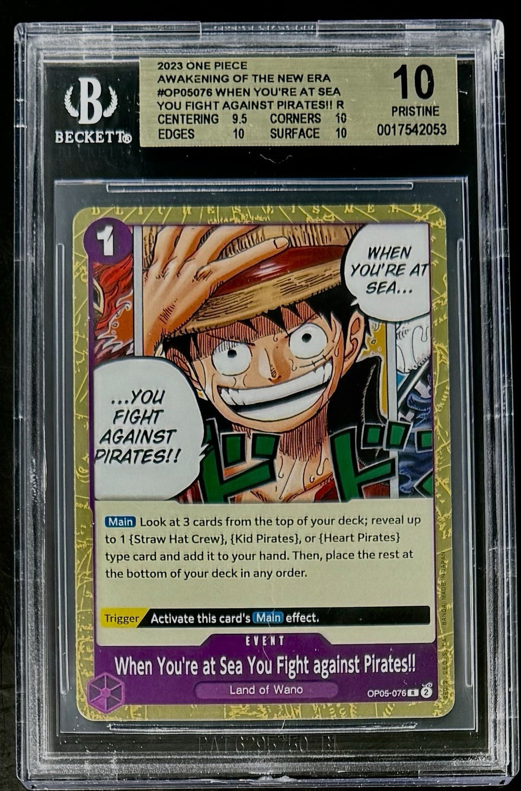 BGS 10 One Piece OP05-076 R When You're ... - English - Awakening of the New Era