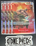 4x One Piece ST21-015 SR Roronoa Zoro - English - Foil - Playset - TCG - NM/M