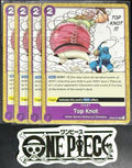 4x One Piece OP03-074 UC Top Knot - ENG - Regular - Playset - TCG - NM/M