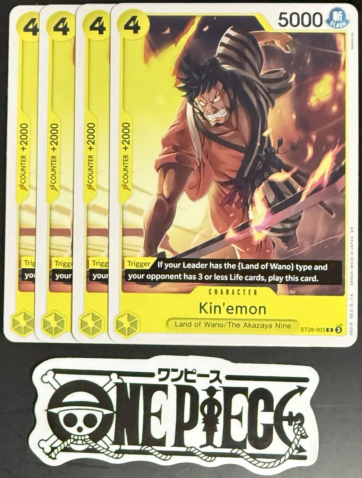 4x One Piece ST28-003 C Kin'emon - English - Regular - Playset - TCG - NM/M