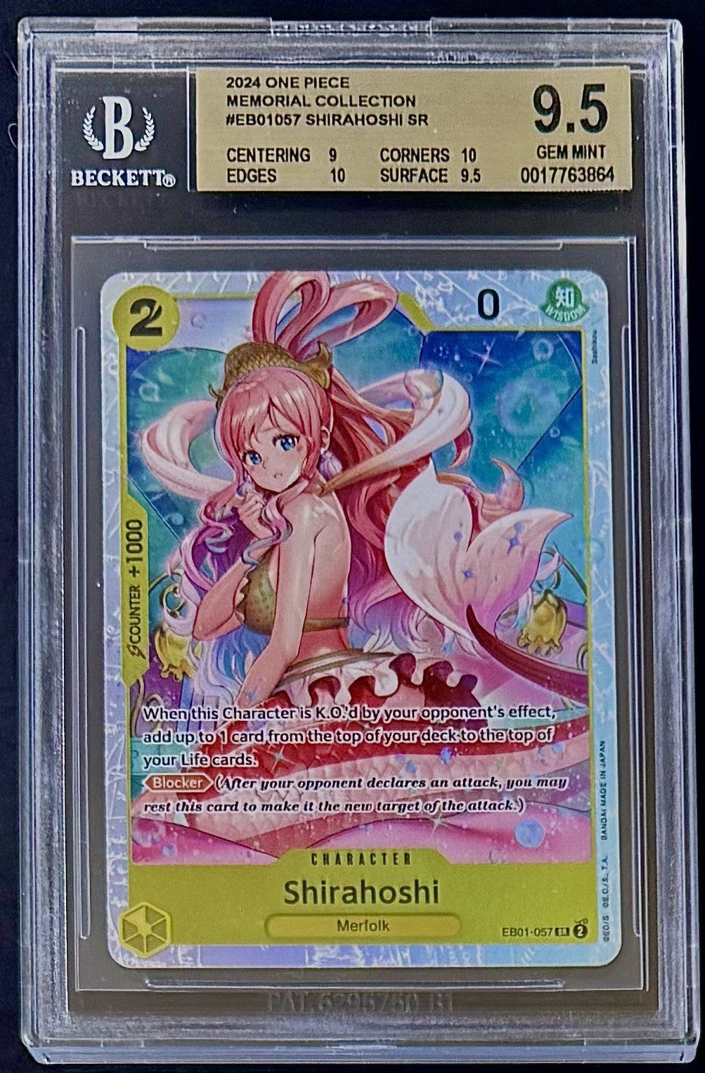 BGS 9.5 One Piece EB01-057 SR Shirahoshi - English - Memorial Collection
