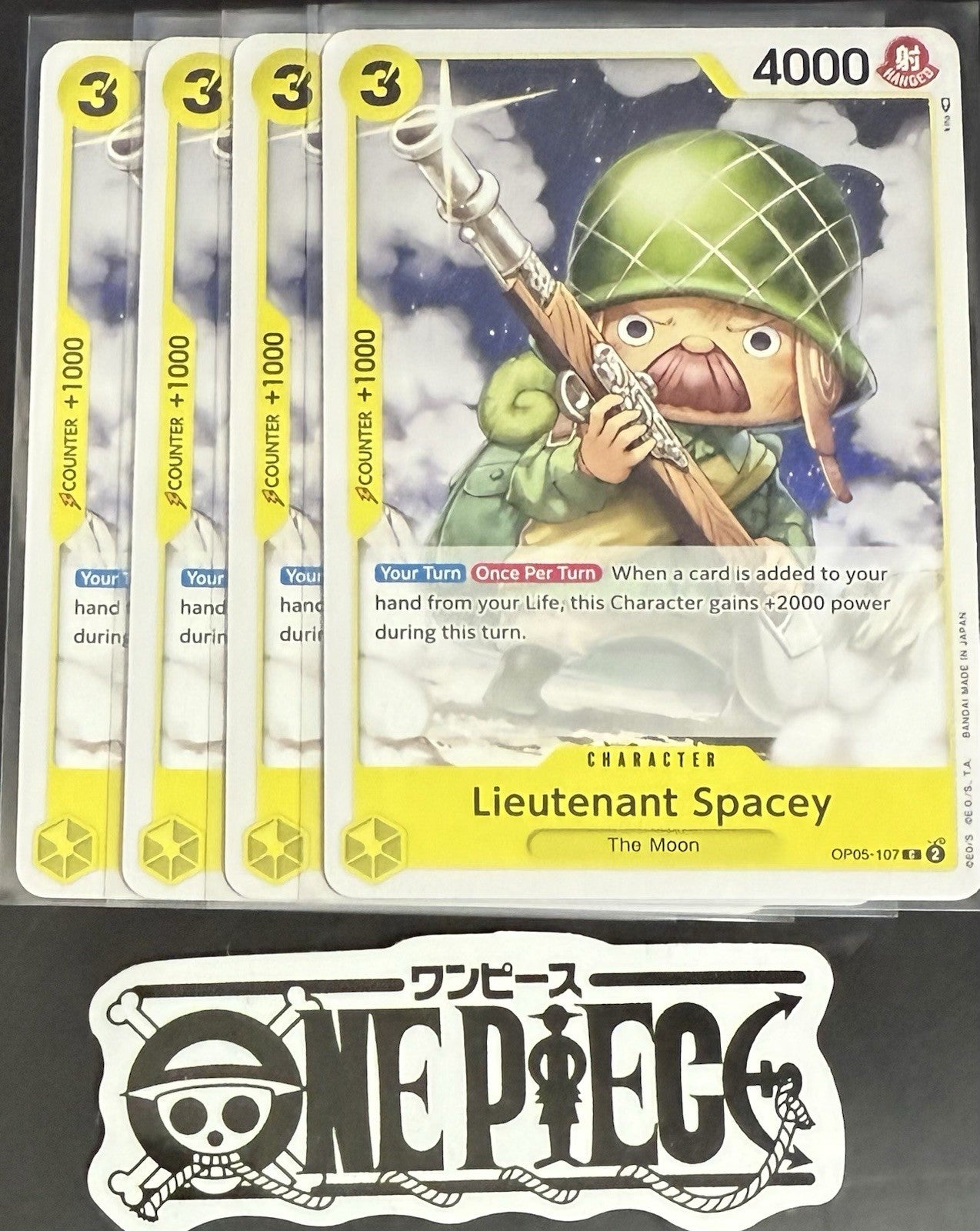 4x One Piece OP05-107 C Lieutenant Spacey - ENG - Play Set -Regular - TCG - NM/M