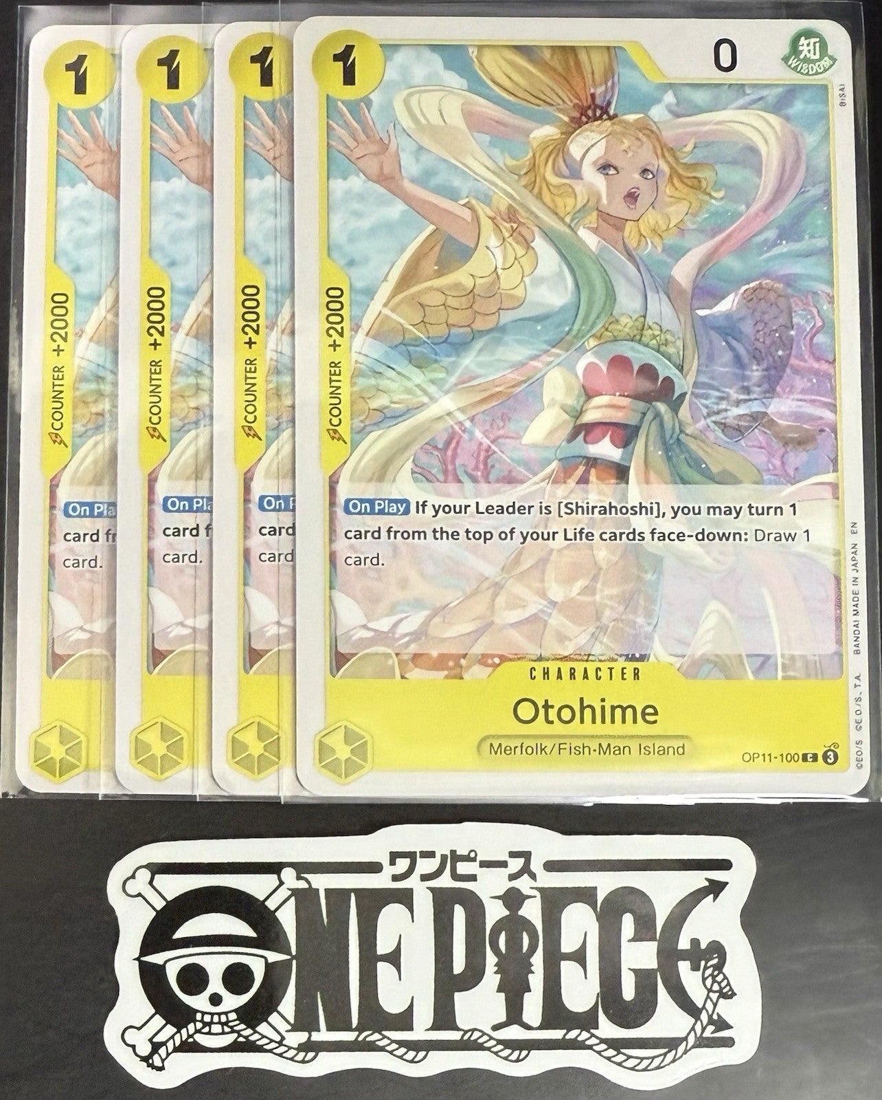 4 x One Piece OP11-100 C Otohime - ENG - Regular - Playset - TCG - NM/M