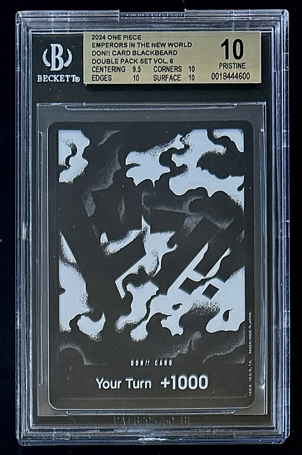 BGS 10 One Piece OP09 Don Card Blackbeard Alt Art - English - Foil - DP6 -Graded