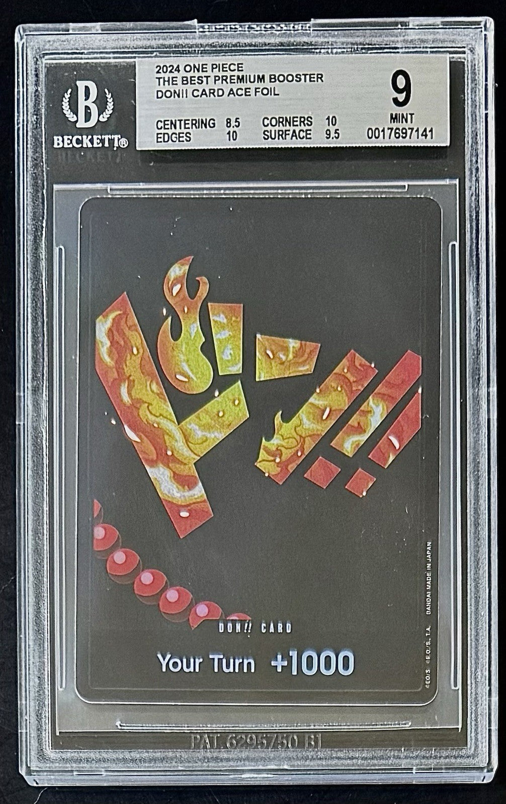 BGS 9 One Piece PRB01 Don!! Card Portgas.D.Ace - English - The Best - Graded