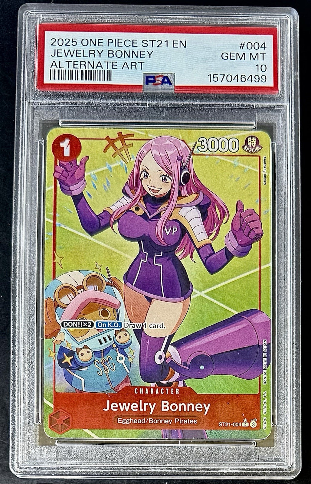 PSA 10 One Piece ST21-004 C* - Jewelry Bonney - Alt Art - EN - Foil - EX Gear 5