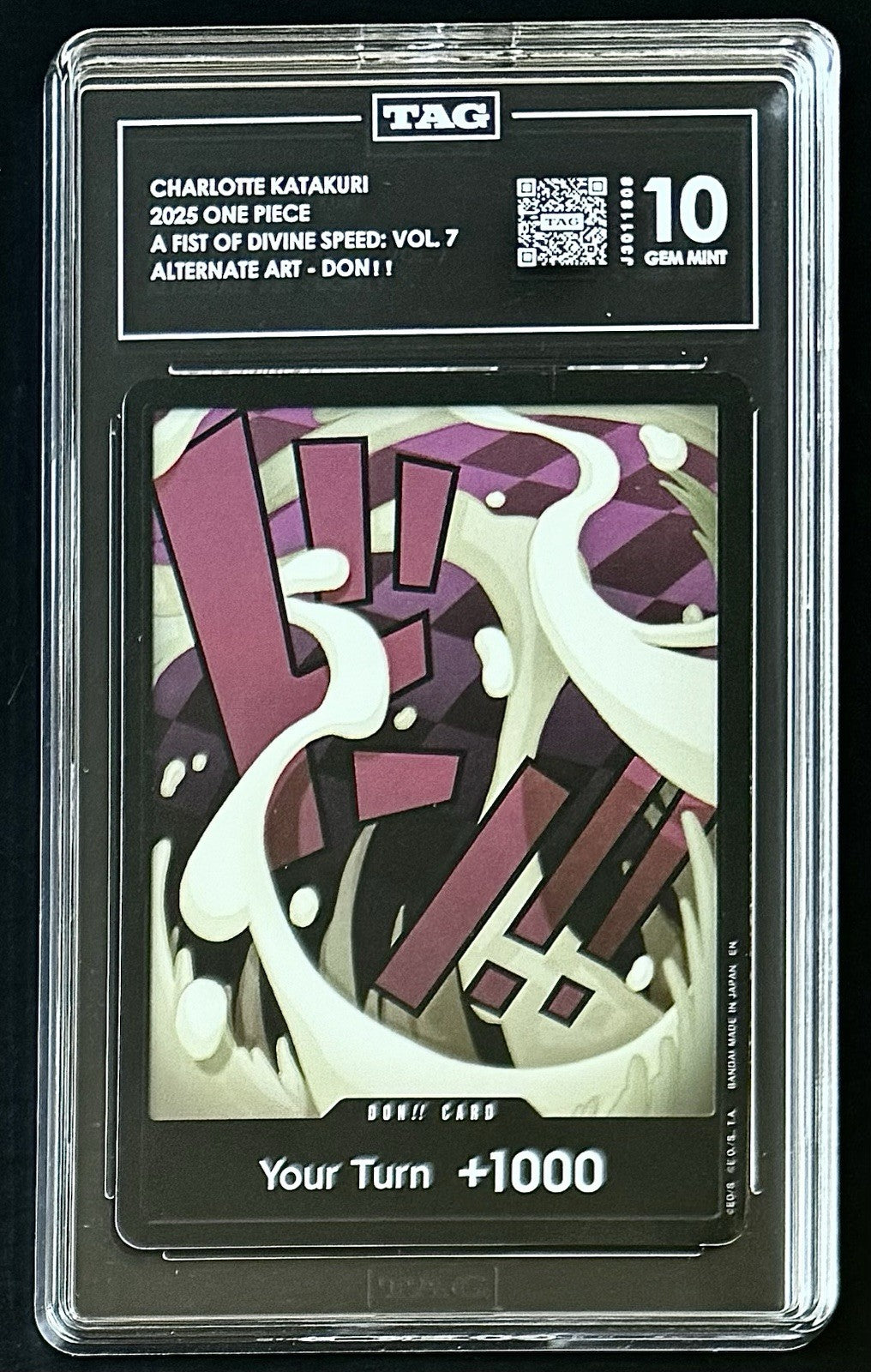 TAG 10 One Piece Don Card - Katakuri - Alt Art - ENG - Foil - DP-07 - Graded