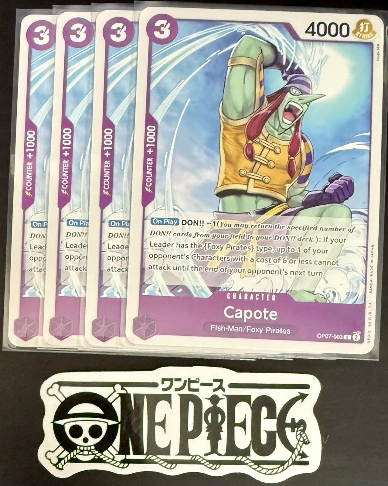 4x One Piece OP07-063 C Capote - English - Regular - Play Set - NM/M