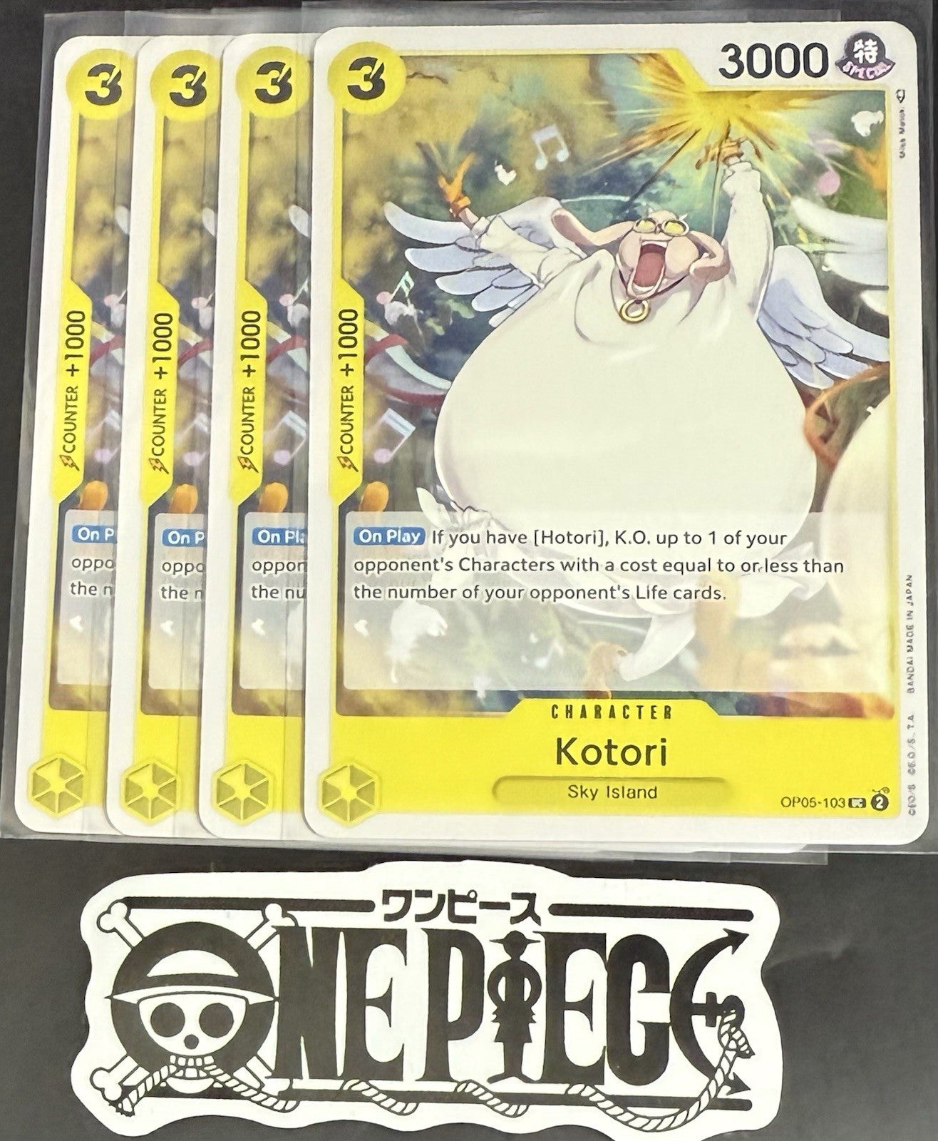 4x One Piece OP05-103 UC Kotori - ENG - Play Set - Regular - TCG - NM/M