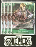 4x One Piece OP07-029 SR - Basil Hawkins - EN - Foil - Play Set - NM/M