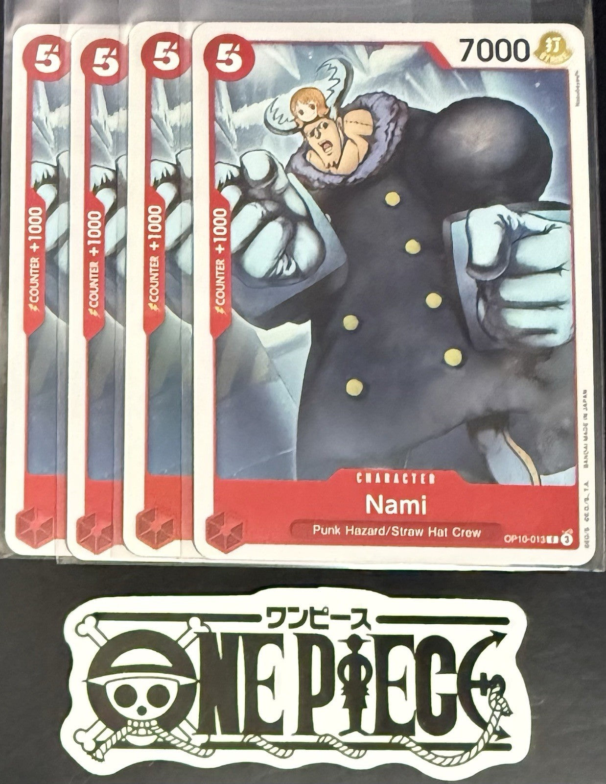 4x One Piece OP10-013 C - Nami - EN - Regular - Playset - TCG - NM/M