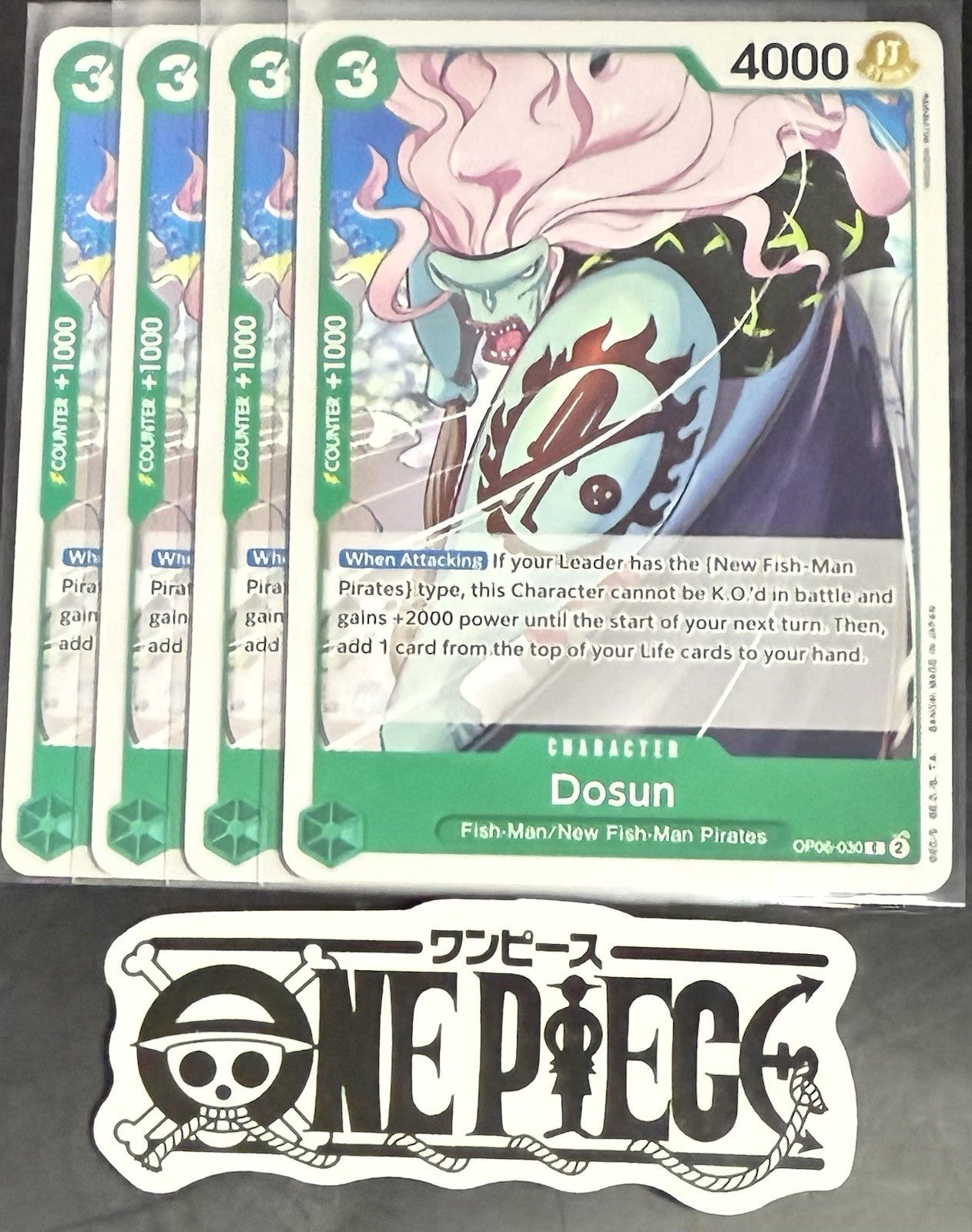 4x One Piece OP06-030 C Dosun - English - Regular - Playset - NM/M