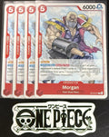 4x One Piece OP15-017 C - Morgan - EN - Regular - Play Set - TCG - NM/M