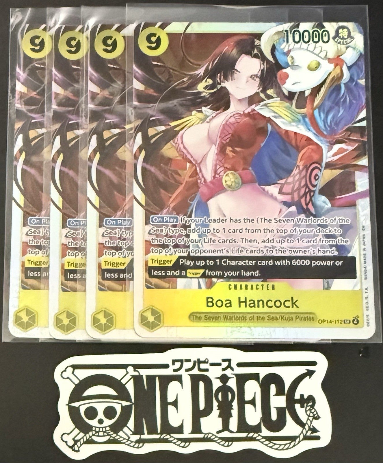 4x One Piece OP14-112 SR - Boa Hancock - EN - Foil - Play Set - NM/M