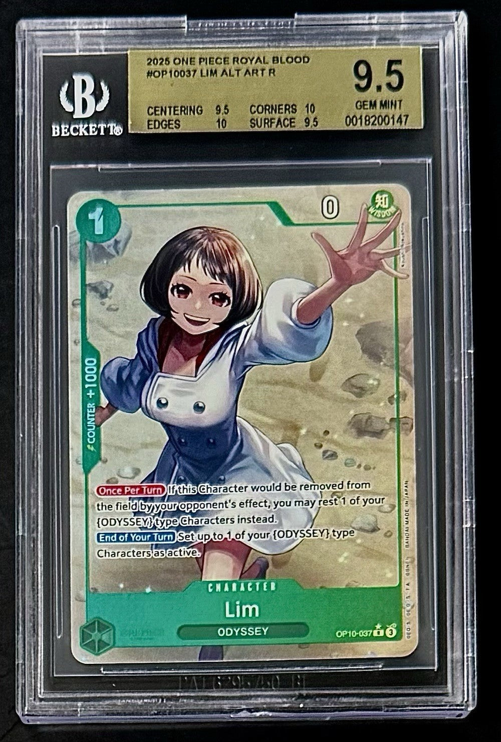 BGS 9.5 One Piece OP10-037 R* Lim Alt Art - English - Royal Blood - Graded