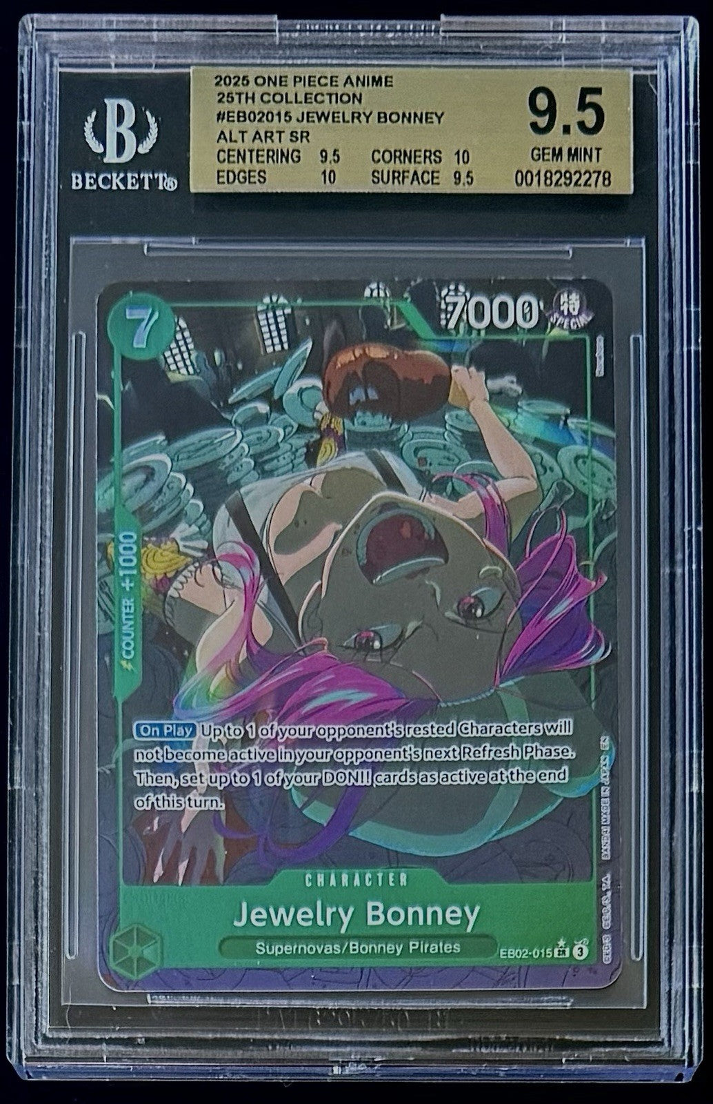 BGS 9.5 One Piece EB02-015 SR* Jewelry Bonney Alt Art Foil - English - Graded