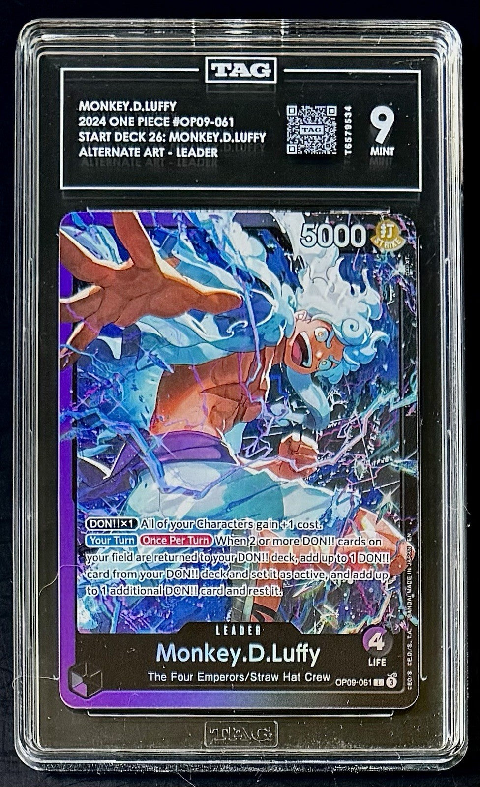 TAG 9 One Piece OP09-061 L - Monkey.D.Luffy - Alt Art - EN -ST26 Starter Deck 26