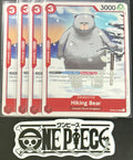 4x One Piece OP08-010 UC Hiking Bear - ENG - Regular - Play Set - TCG - NM/M