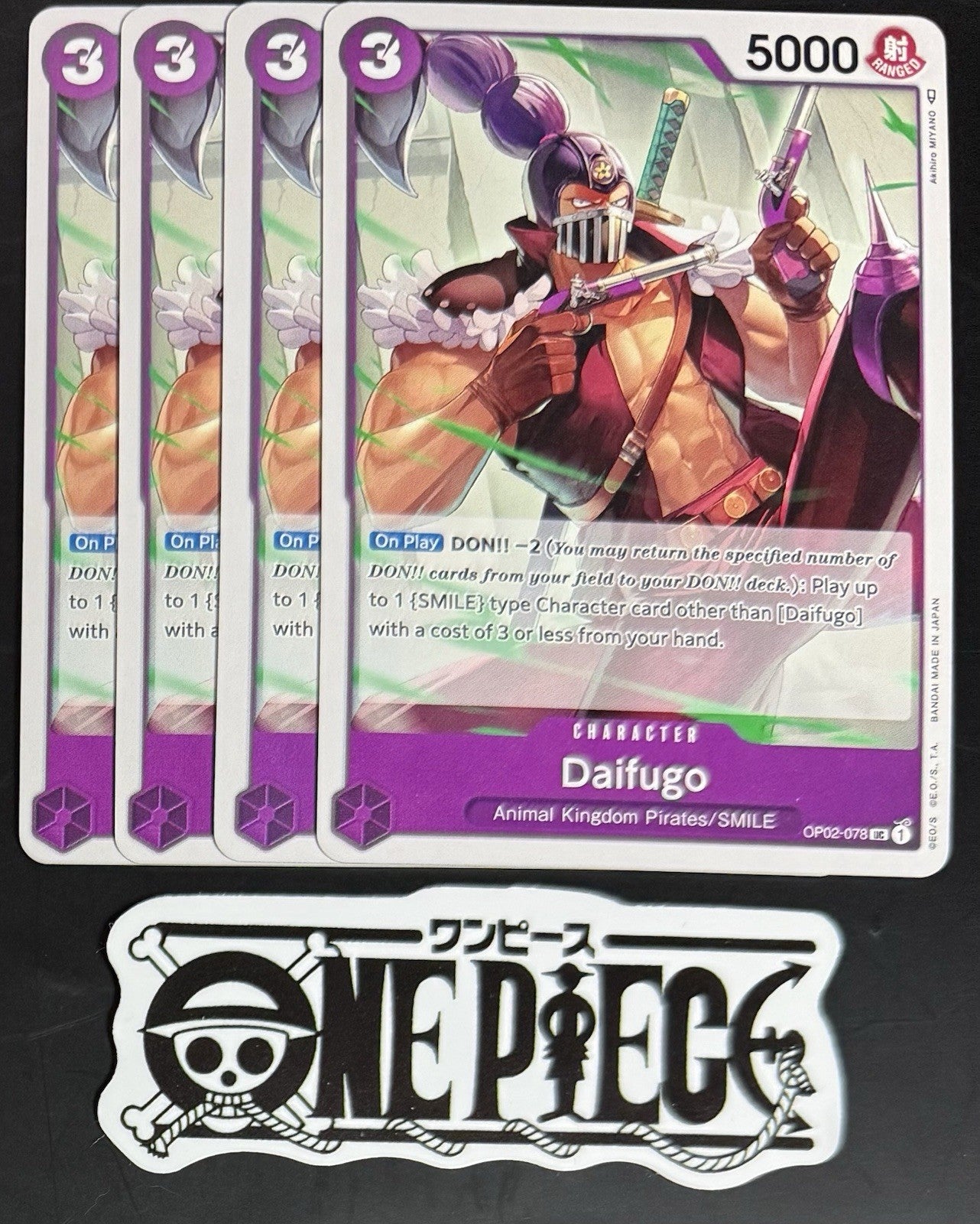 4x One Piece OP02-078 UC Daifugo - English - Playset - Regular - TCG - NM/M