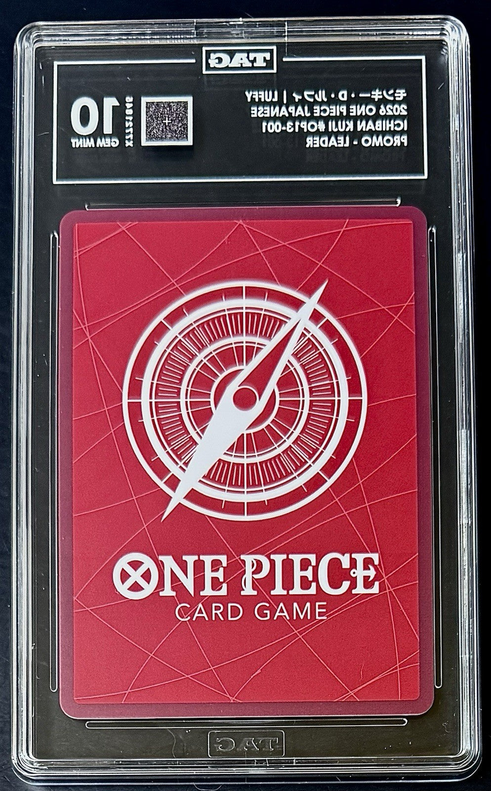 TAG 10 One Piece OP13-001 L - Monkey.D.Luffy - JP - Ichiban Kuji Promo