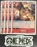 4 x One Piece OP11-006 C Zephyr - ENG - Regular - Playset - TCG - NM/M