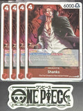 4 x One Piece OP12-008 R Shanks - English - Foil - Playset - NM/M