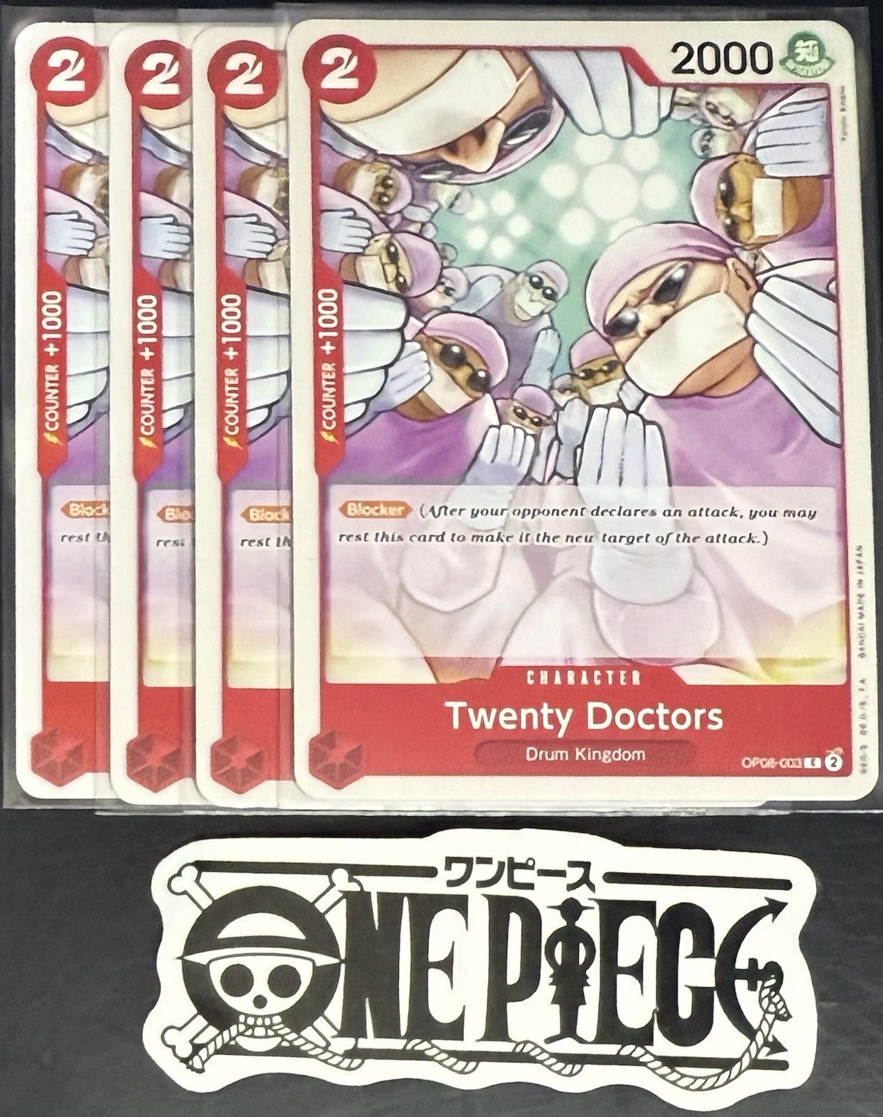 4x One Piece OP08-003 C Twenty Doctors - ENG - Regular - Play Set - TCG - NM/M