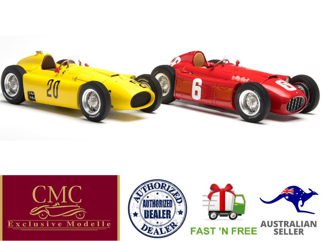 CMC M-184 Ferrari D50 Bundle of 2 Cars, #20 in Yellow & #6 in Red, 1:18