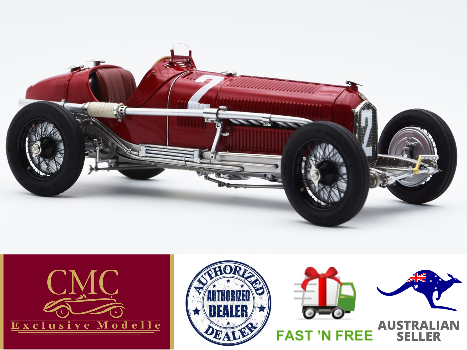 CMC M-220 Alfa Romeo P3 Caracciola, winner GP Germany 1932, #2, 1:18. LE 1,000
