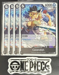 4x One Piece OP04-081 R Cavendish - ENG - Foil - Play Set - NM/M