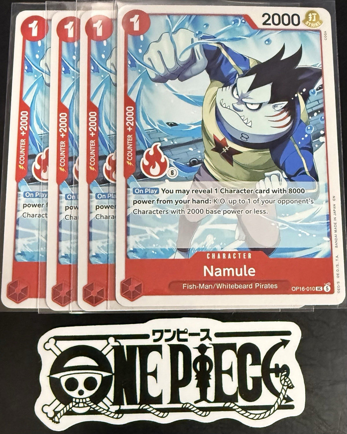 4x One Piece OP16-010 UC - Namule - EN - Regular - Play Set - SD01 - NM/M